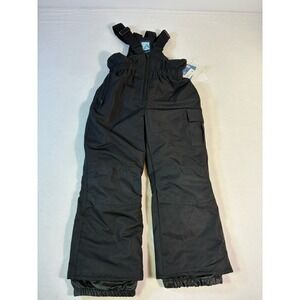 Iceburg Kids Snow Bibs Black Insulated Waterproof Ski Pants NWT Size S 6/6X